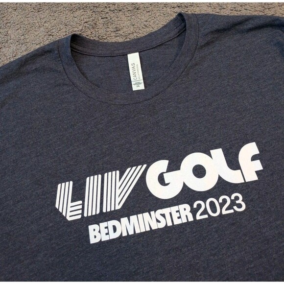 RARE 2023 Liv Golf Trump National Bedminster Gray Short Sleeve T-Shirt Men's 2XL - Picture 3 of 6